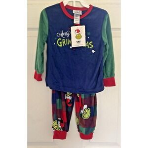 Christmas The Grinch Pajamas Girls Boys 3T Toddler Holiday Flame Resistant BxZ